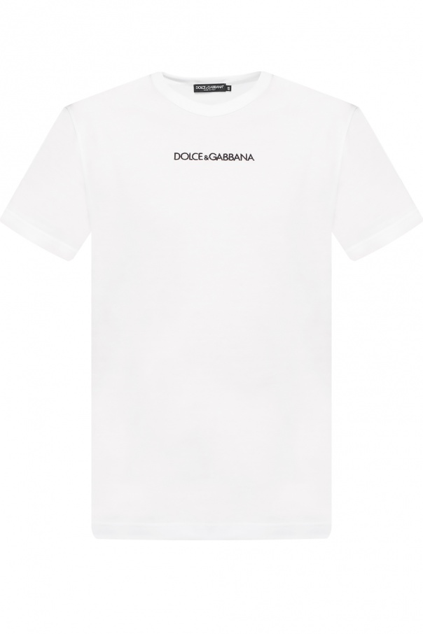 Dolce & Gabbana Kids logo cotton T-shirt - shirt - embroidered T